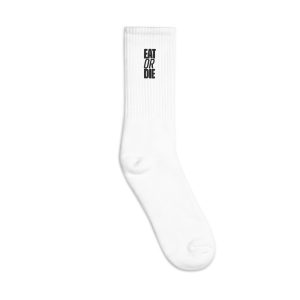 Eat or Die Alternative Embroidered socks